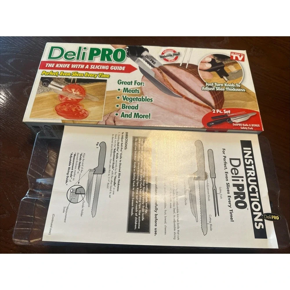 Deli Pro‎ Knife With Slicing Guide Brand New Open Box